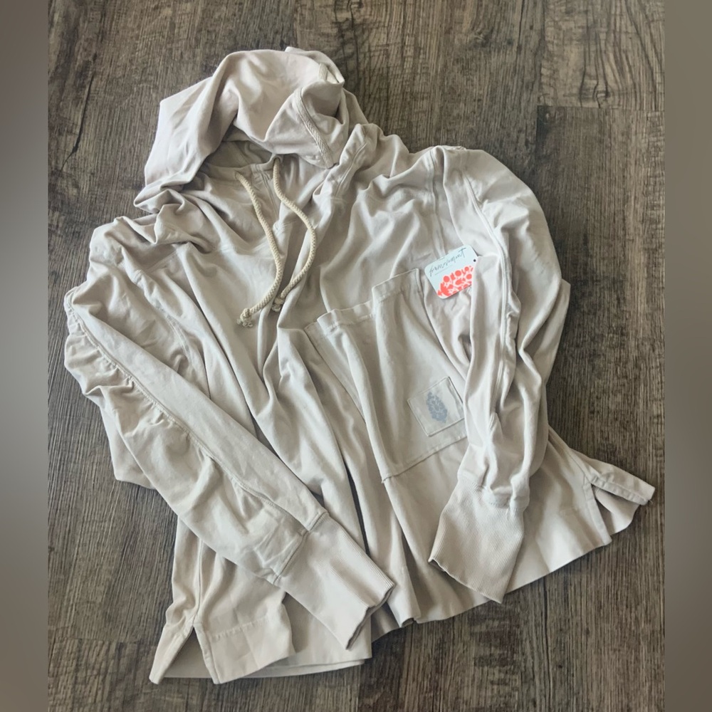 Free People Movement ~ Hot Shot Hooded Layer ~ XS ~ Hoodie ~ Taupe ~ * NWT - Picture 2 of 16